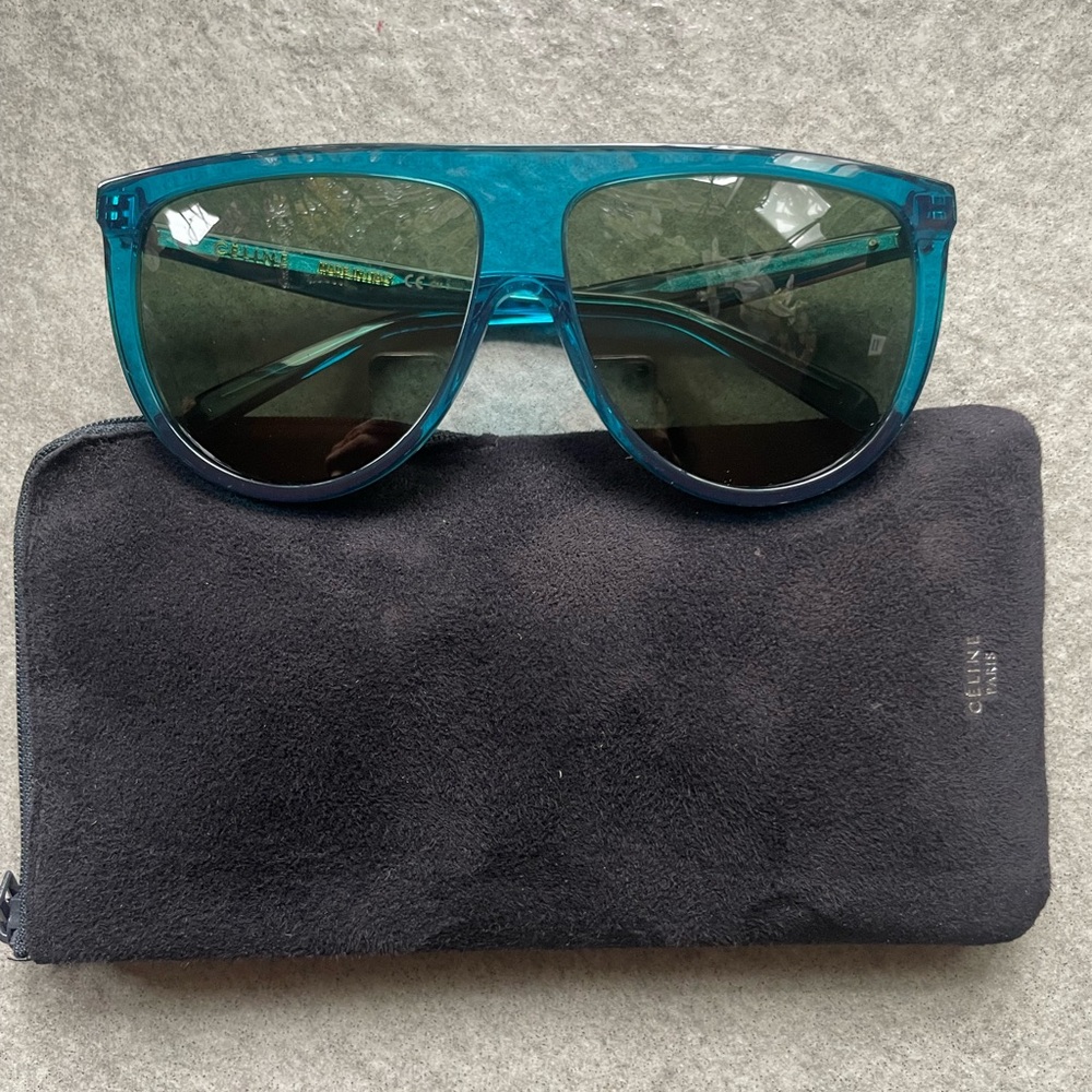 Céline Blue Sunglasses with Black Case